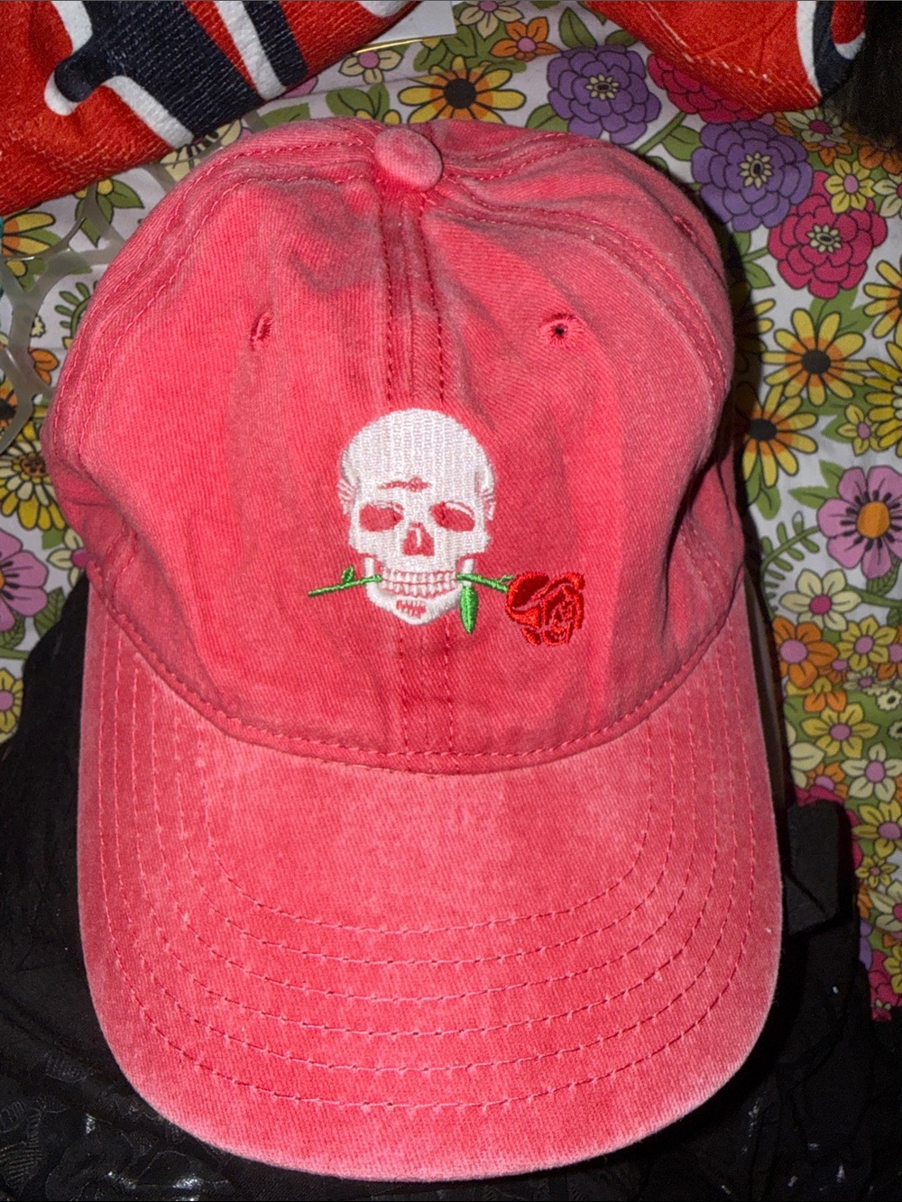 Skull Hat Pink colored! (New)